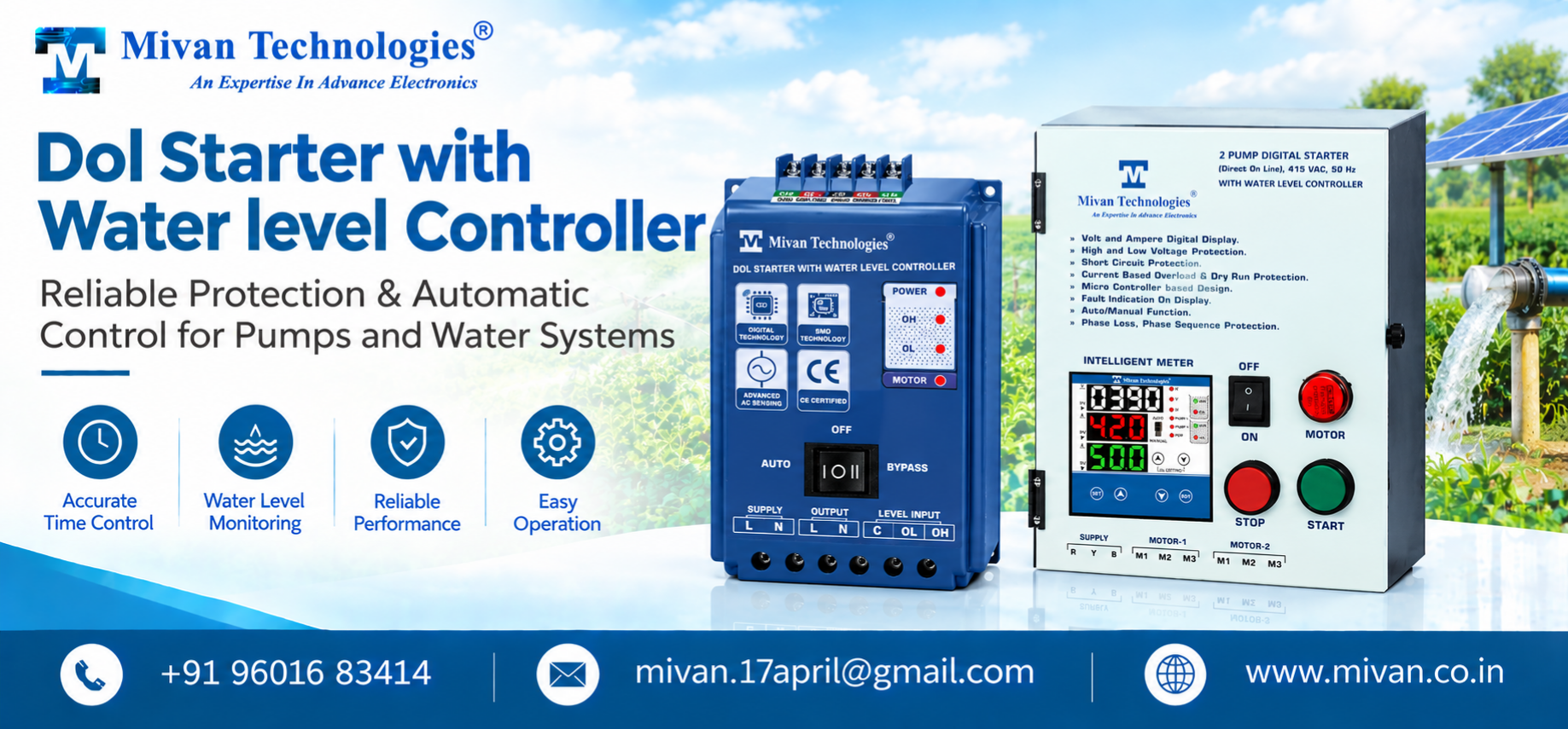 Dol Starter with Water level Controller
