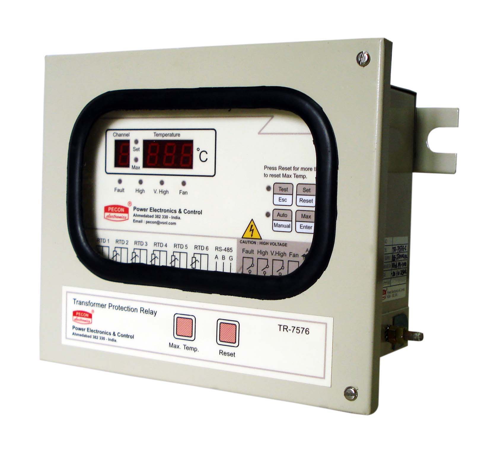 TR 7576 Six channel temperature scanner with 4 to 20 mA remote output Transformer Protection Relay