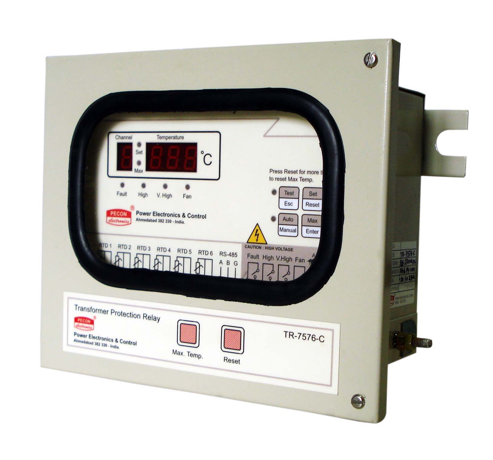 TR 7576 C Six channel temperature scanner with RS485 remote output Transformer Protection Relay