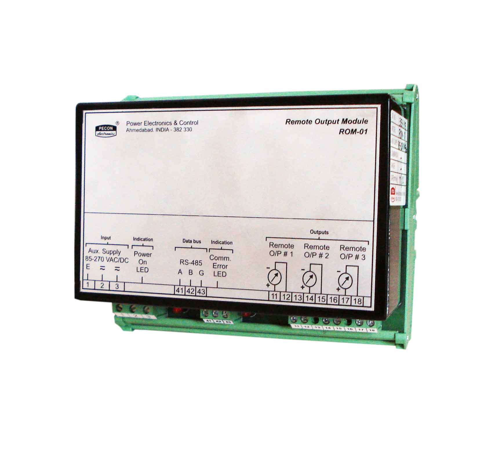 ROM 01 remote output module RS 485 to  4 to 20 mA converter