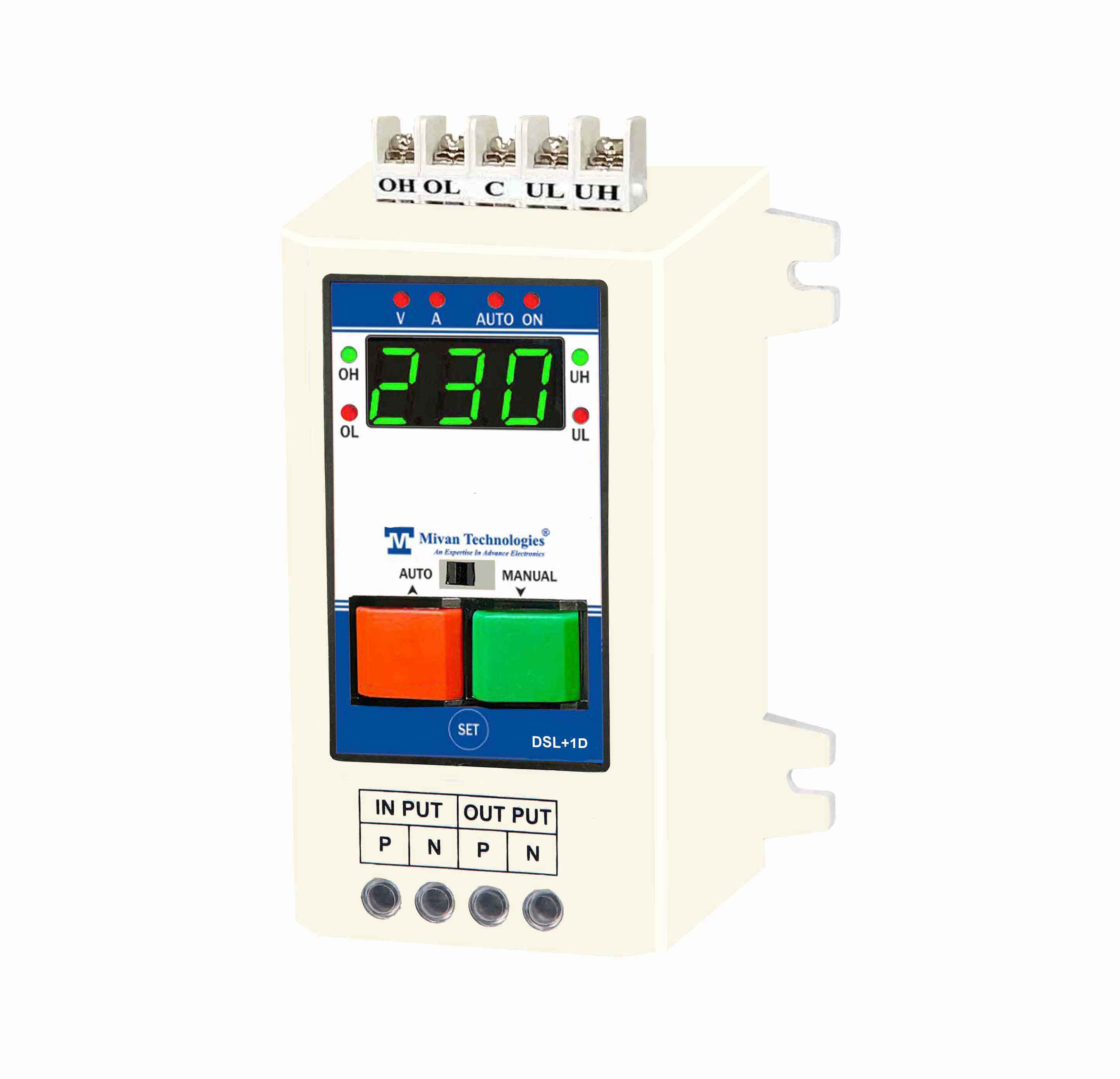 DSL 1D Digital water level controller with volt and amp meter with HV LV OL DRY PROTECTION cyclic timer