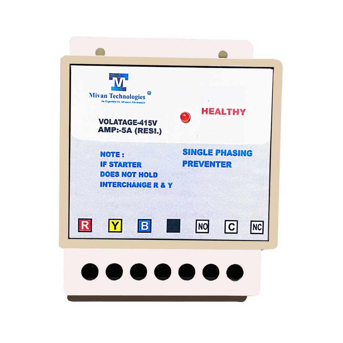 SPP Single Phasing Preventer for three phase panel