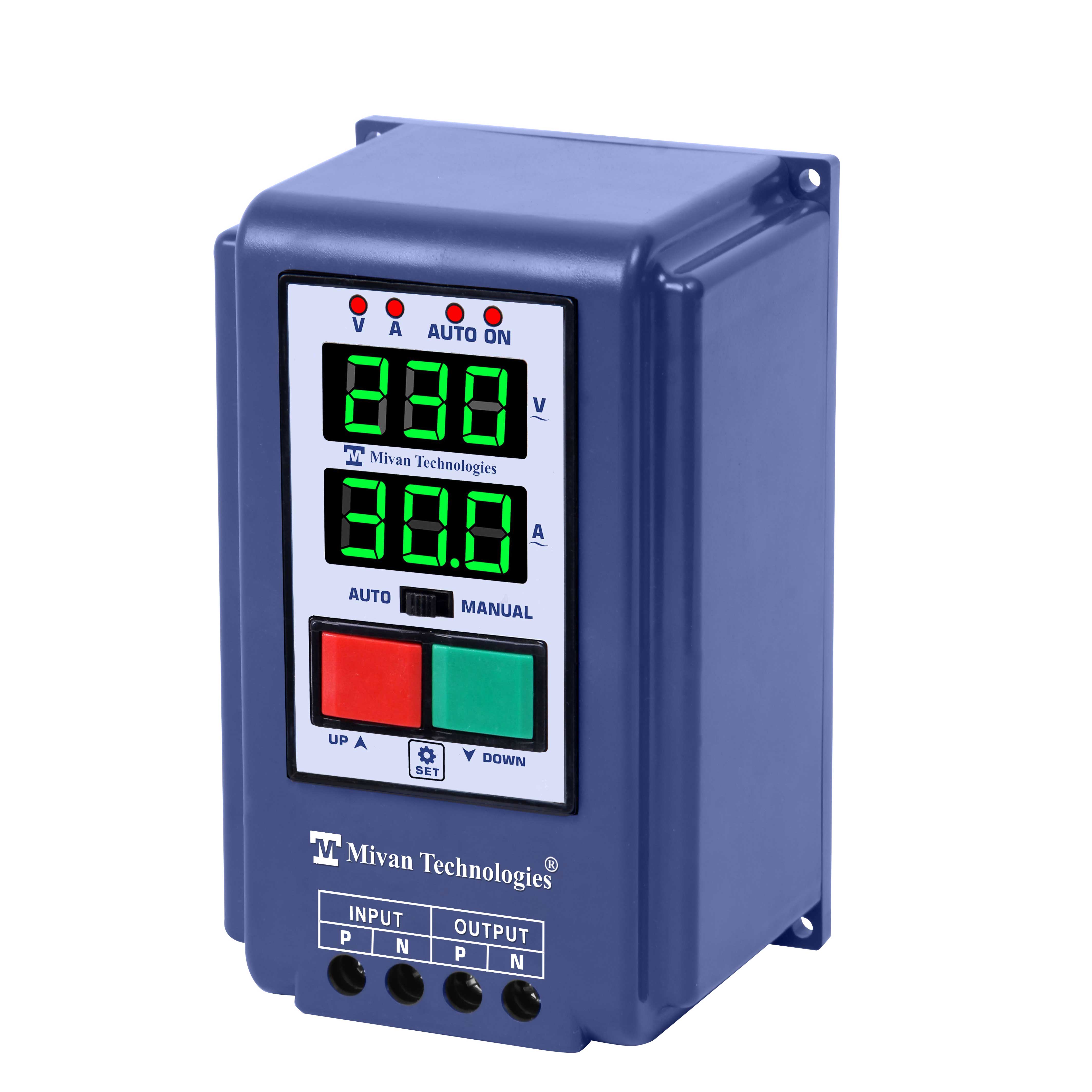 UDT HD Universal Digital timer ON delay OFF delay and CYCLIC timer with HV LV OL and DRY run protection for 1 phase